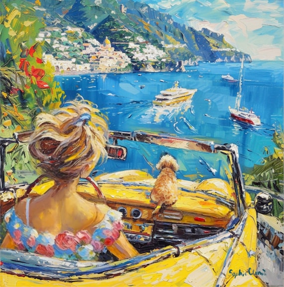 Grandmillennial art, Admiring the view, whimsical fine art