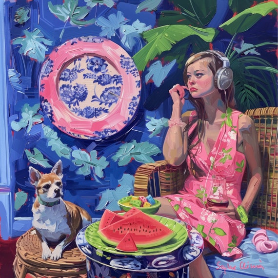 Chinoiserie Chic Art Print: Grandmillennial Style Decor