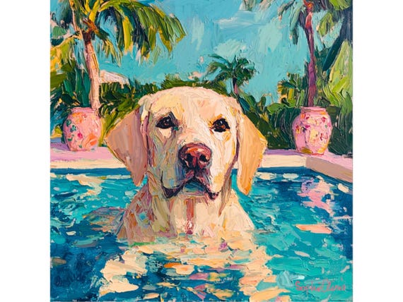 Custom print 16x24” for Holly with Beagle and Tabby cat