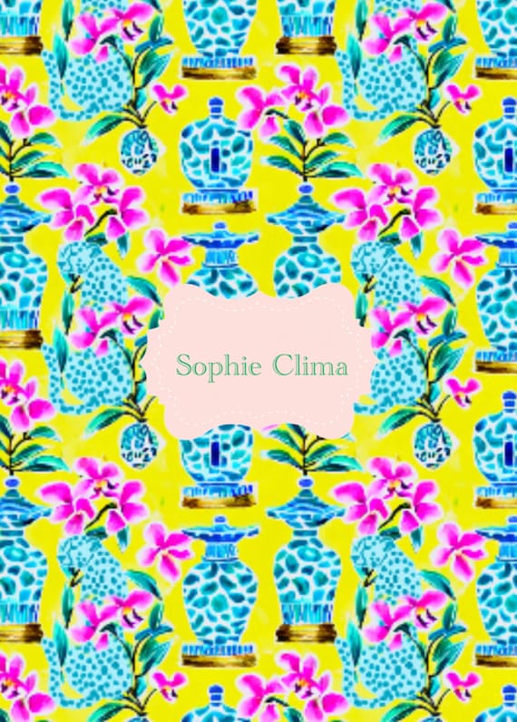 Cheetah and chinoiserie jars. Instant Download  grandmillenial printable preppy seamless pattern commercial license.