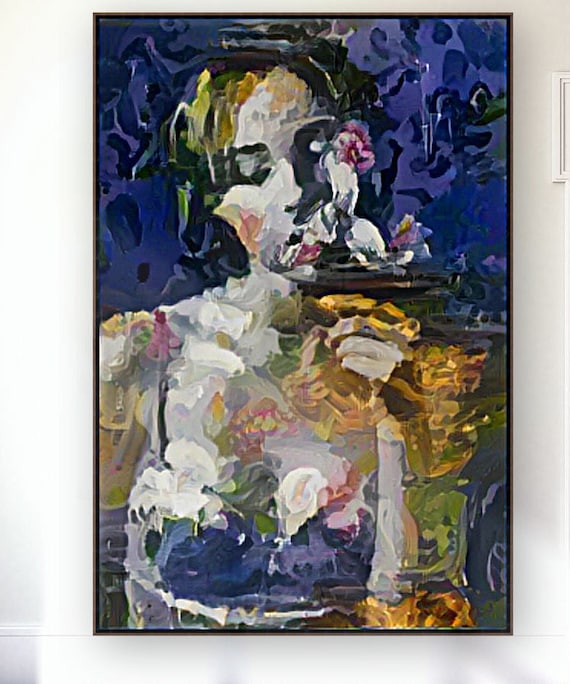 Custom Wild Orchid Oil Painting: Floral Art