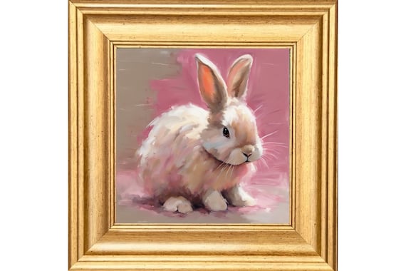 Bunny art print printed and shipped
