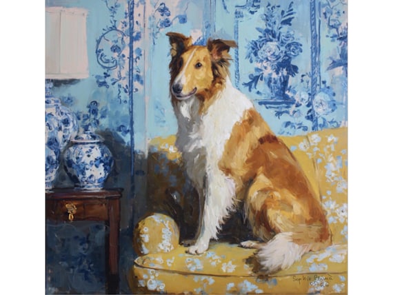 A Golfer, whimsical dogs art