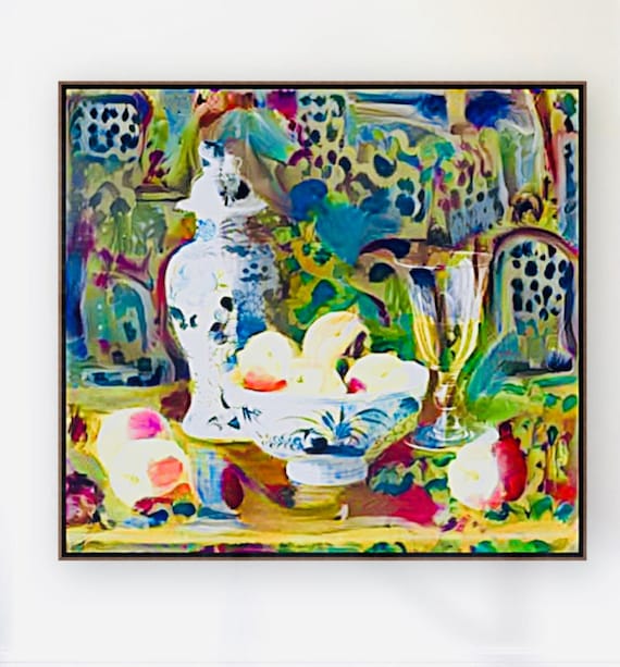 Still life in green and yellow