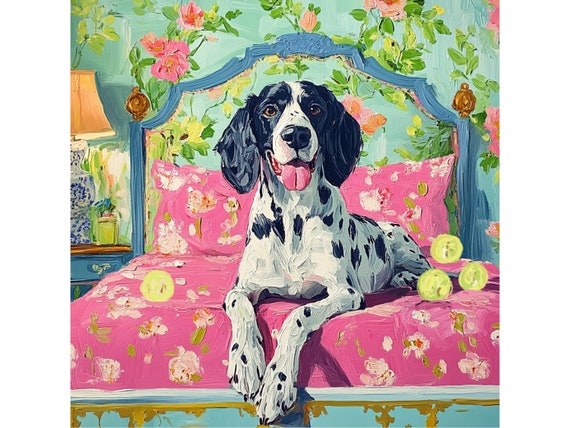 Grandmillennial art, The Ball Hoarder, whimsical fine art