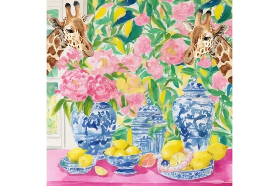 Grandmillennial art, Looking for some lemons, Giclee art print