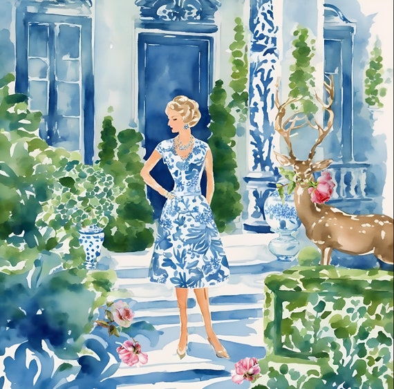 Grandmillennial art, Who ate all the roses