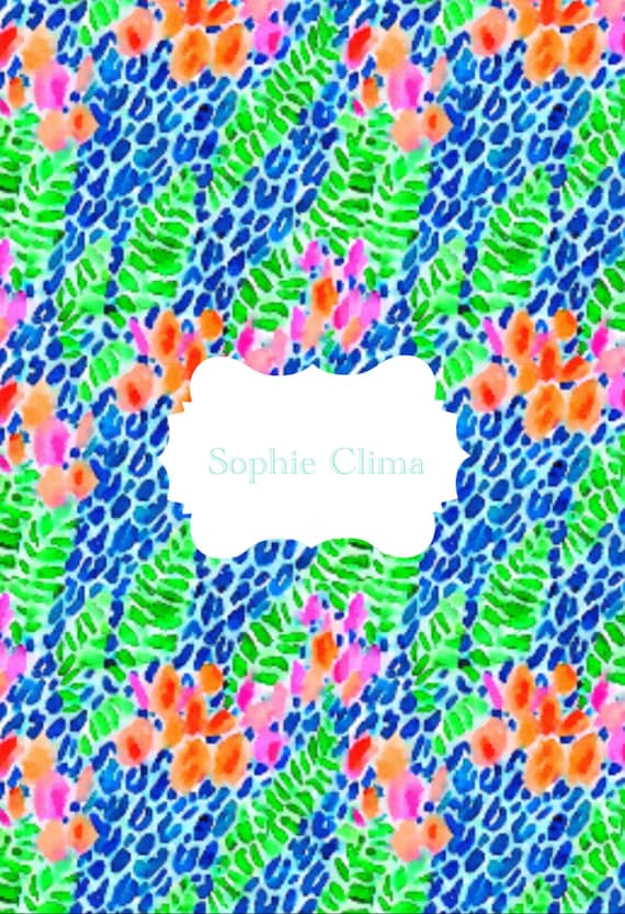 Preppy animal spots and flowers, watercolor pattern