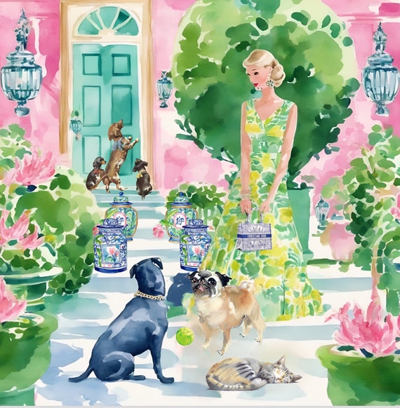 Grandmillennial art, Pretending nobody is at home, whimsical fine art