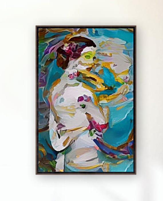 Yellow and turquoise