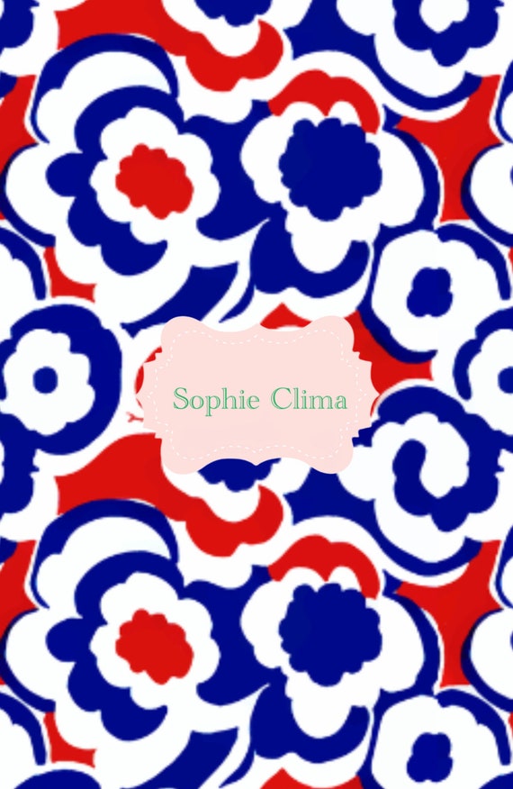 Full commercial license, print on demand sites included, blue, white and red oversized flowers