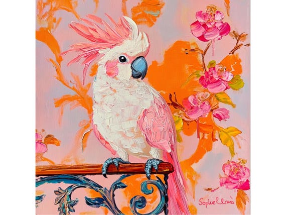 Cockatoo parrot giclee print