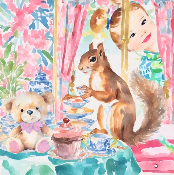 Grandmillennial art, Peaking into the doll house