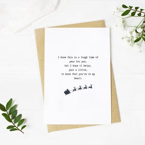Ik weet dat dit een moeilijke tijd van het jaar is voor jou | DIGITALE DOWNLOAD | Vakantie Sympathy Card | Verdriet met kerst | Thinking Of You Card |