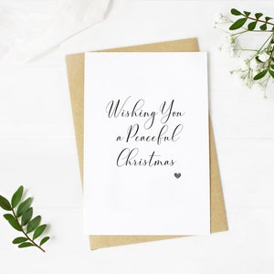 Ik wens u een vredig kerstfeest | DIGITALE DOWNLOAD | Vakantie Sympathy Card | Verdriet met kerst | Thinking Of You Card | Sterke tijden