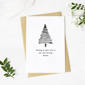 Enviándote tanto amor en esta temporada navideña / DESCARGA DIGITAL / Tarjeta de simpatía navideña / Duelo navideño / Tarjeta pensando en ti