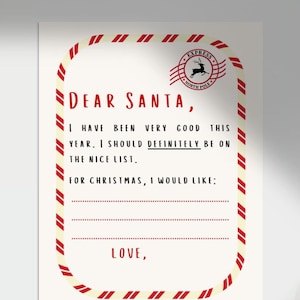 Nikolaus Wunschliste - Brief an Nikolaus - Weihnachtswunschliste - Kinder-Weihnachtsliste - Nikolaus-Weihnachtsliste