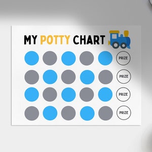 Train Engine Potty Training Chart - Instant Download - Toddler Toilet Training - Printable