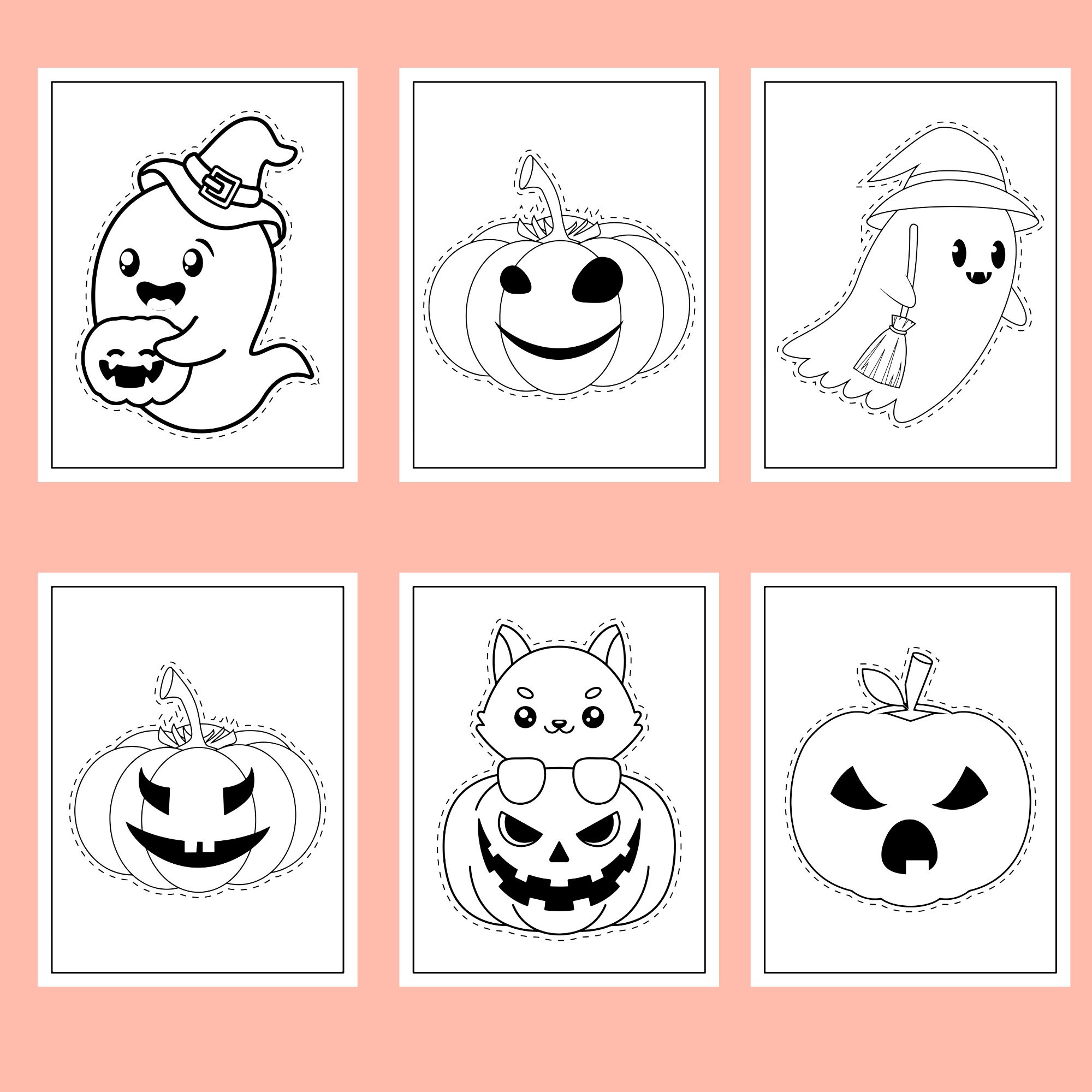 Halloween Scissor Skills and Coloring Pages for Kids Printable ...