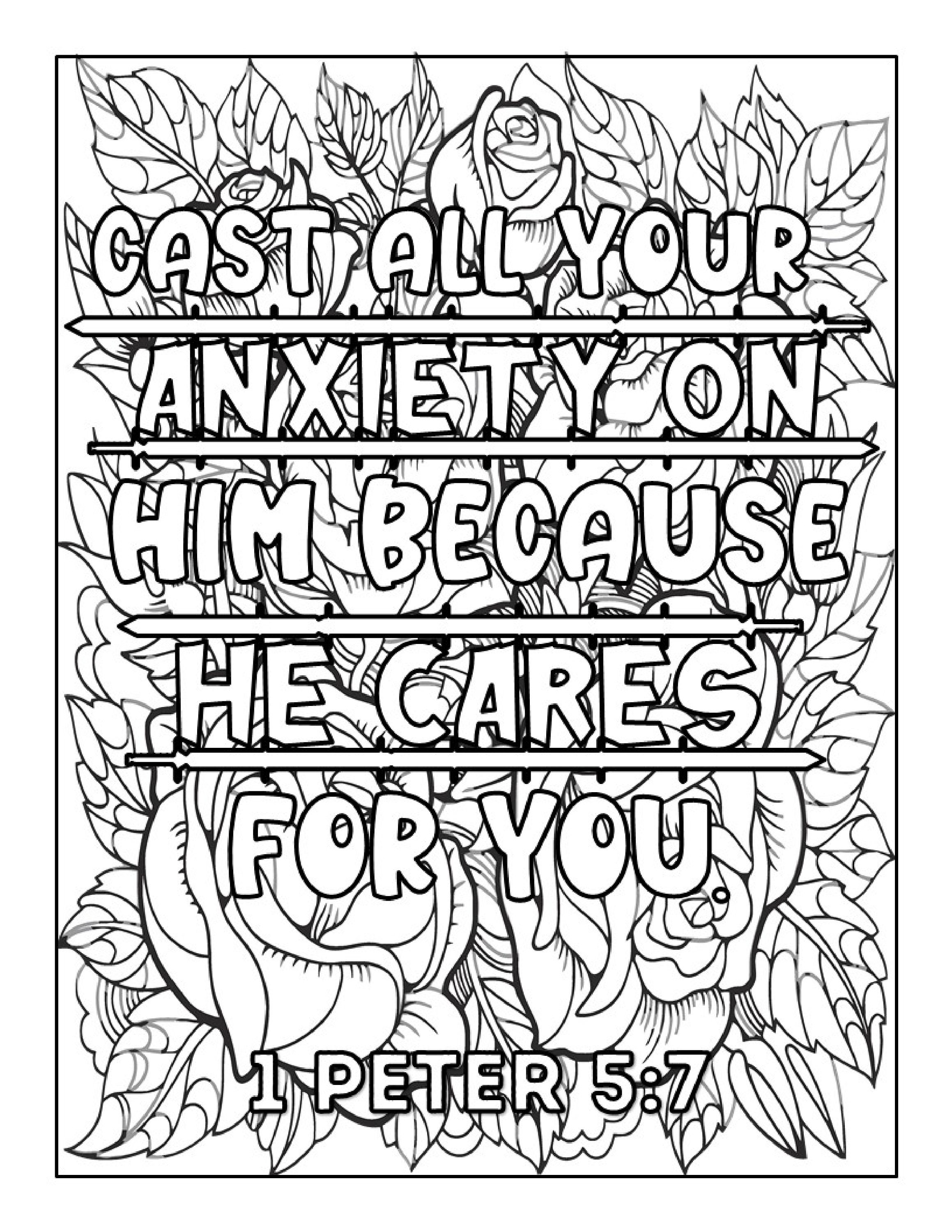 Coloring Book PagesDigital Adult Coloring Pages Bible | Etsy