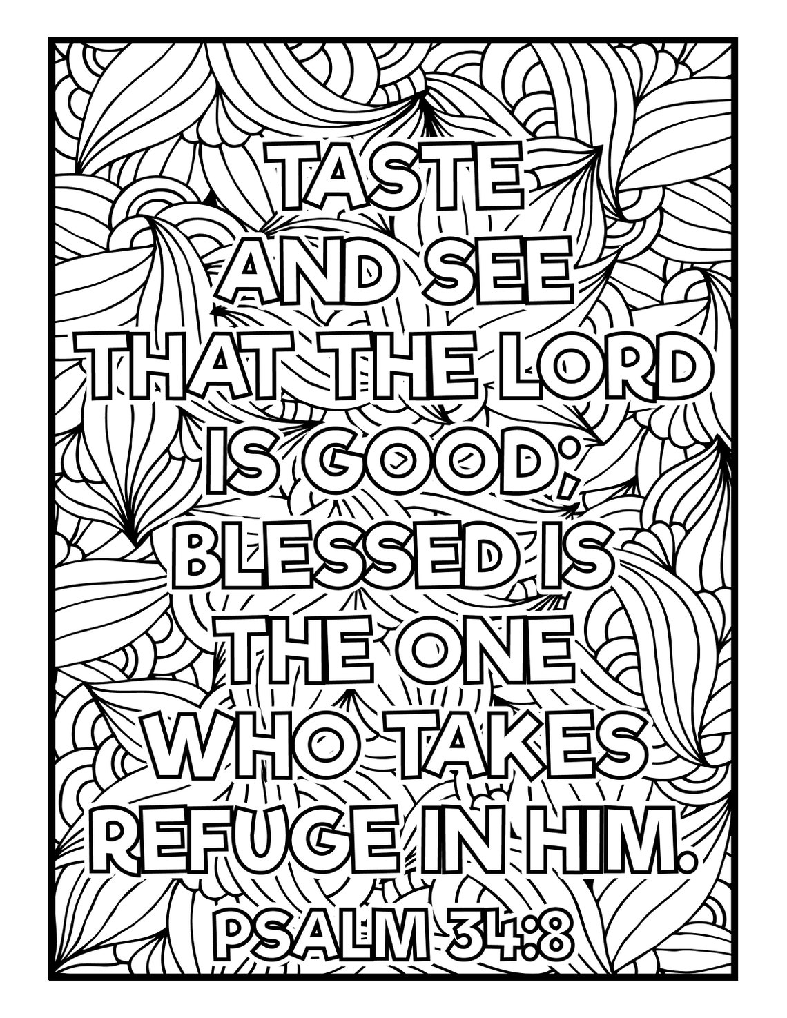 Ausmalbuchseiten christliche Bibelvers Ausmalseiten Digitale | Etsy