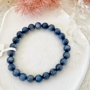 8mm Rare AAA Grade Kyanite Crystal Bracelet |  Beaded Bracelet | Unique Gift | Healing Bracelet | Customised Bracelet | Crystal Beads