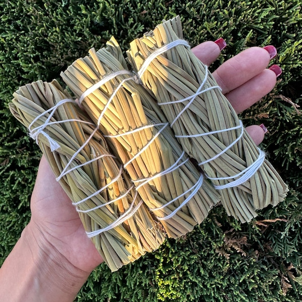 Sweetgrass Braid Smudging Wand for attracting good energy