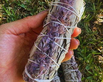 Sage Lavender Smudge Stick / New Home and New Beginnings Sage wand