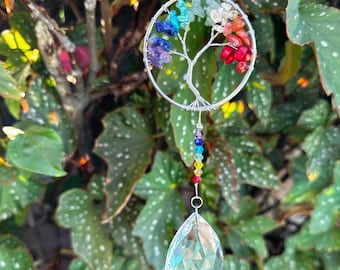 Crystal 7 Chakra Tree of Life Sun Catcher