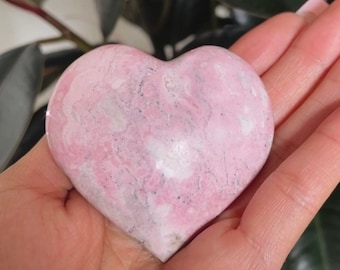 Heart Shaped Rhodonite Crystal , love and healing crystal