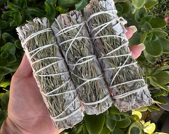 Rosemary and Sage Smudge Stick, Purification and Positive Energy Ritual Wands