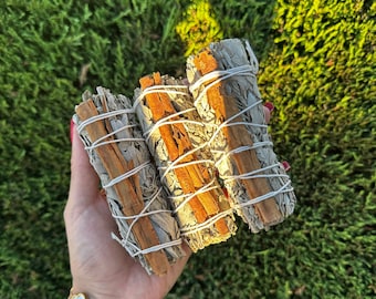 White Sage and Cinnamon Smudging Wand for Love and Success