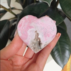 Heart Shaped Rhodonite Crystal , love and healing crystal