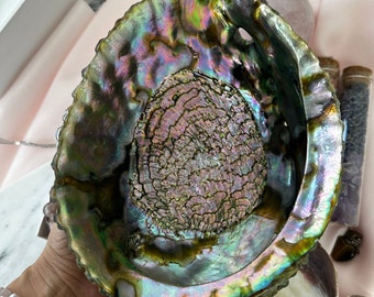 Large Beautiful Abalone Shell made for smudging or decor, smudging bowl