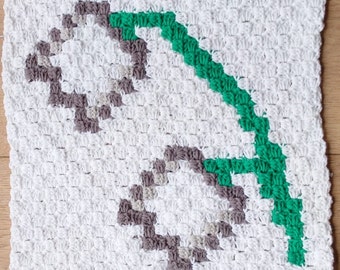 Lilly of the Valley C2C Square Digital Pattern