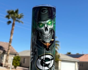 Greenbay Packers—Greenbay packers skull tumbler