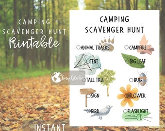 Camping Scavenger Hunt Printable (tiny explorers)