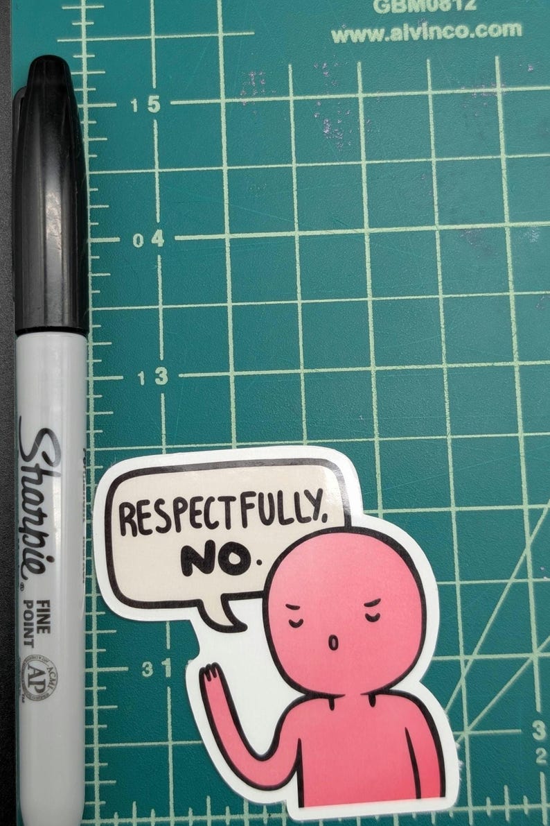 Funny Meme Saying Sticker RESPECTFULLY NO Disagreement - Etsy