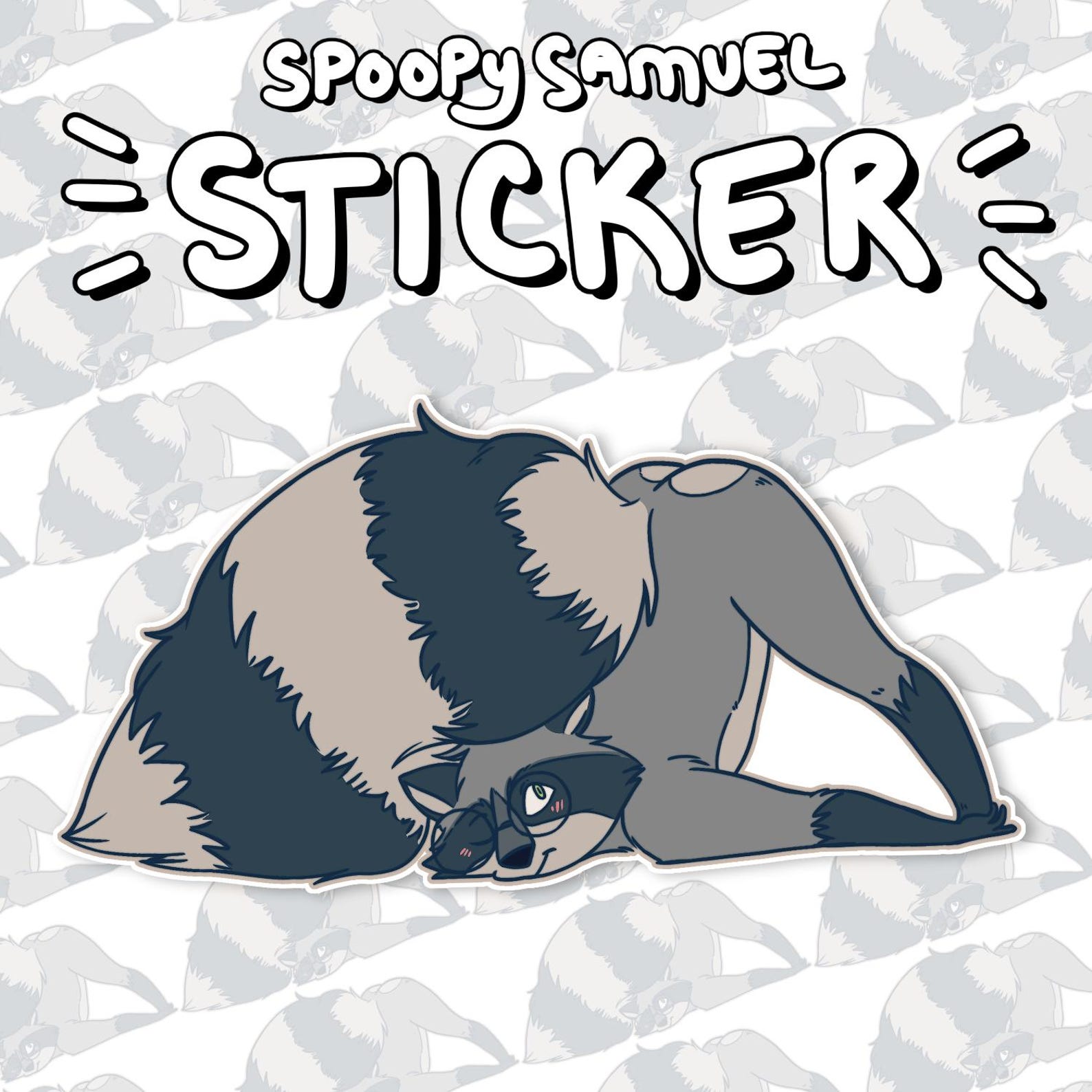 Cute Raccoon Furry Fursona Trash Panda Vinyl Sticker - Etsy