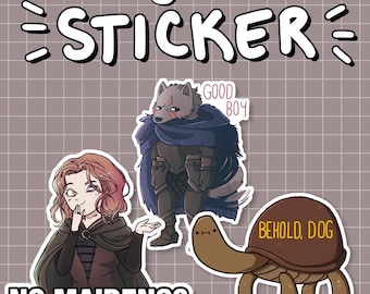 Elden Ring behold dog no maidens Blaidd vinyl sticker