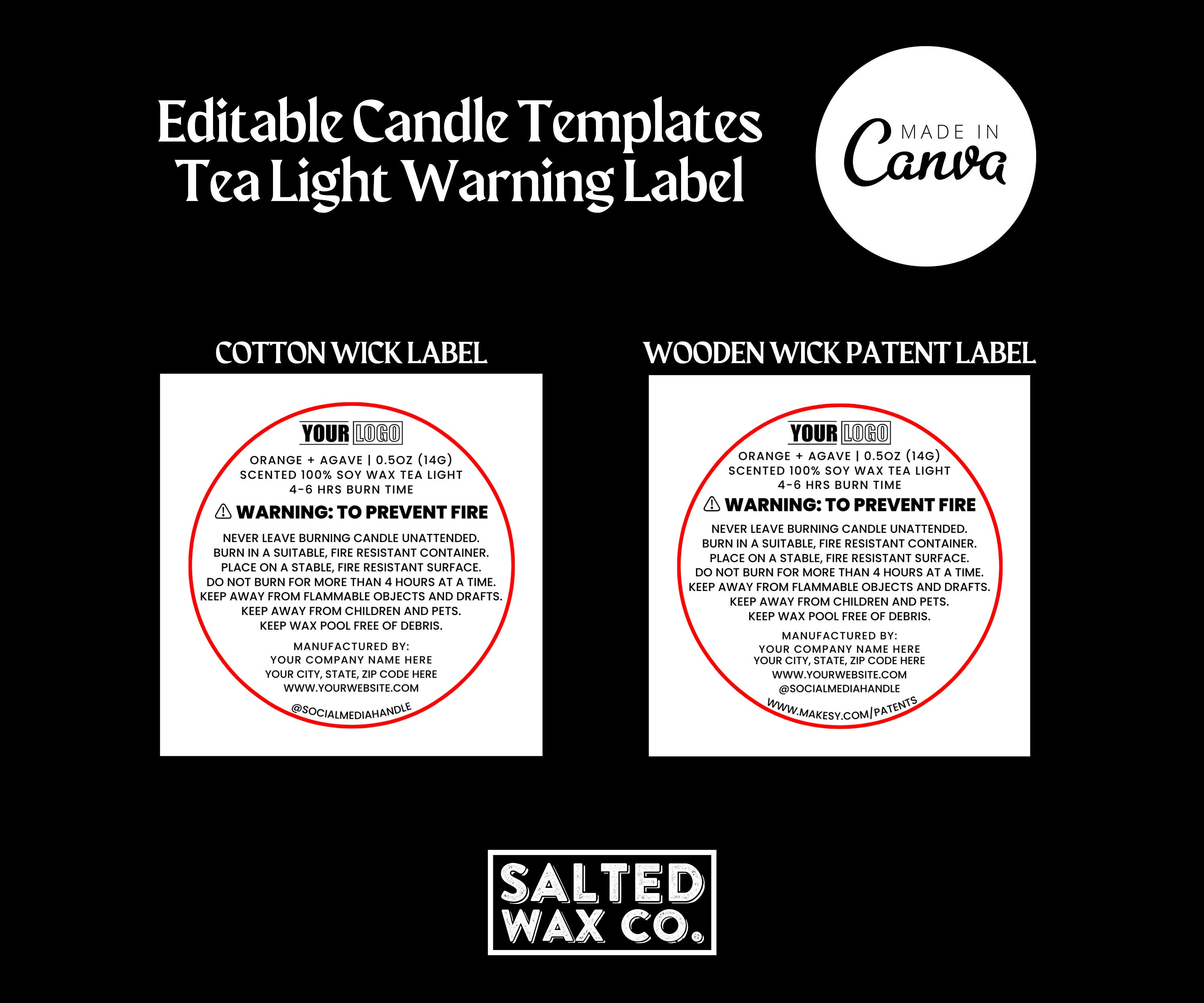 Candle Warning Labels Round Candle Safety Labels Stickers - Temu