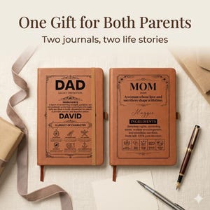 Set di diari personalizzati per i genitori, "Raccontami la tua storia", libri dei ricordi per mamma e papà, regalo di famiglia da parte dei figli. Dad/Mom