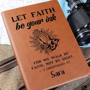 Personalized Faith Journal, Daughter Gift, Christian Notebook, Bible Verse Diary, Baptism Keepsake, Confirmation Gift, Spiritual Growth
