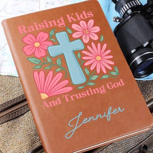 Personalized Faith Journal for Sister, Christian Gift, Vegan Leather A5 Notebook, Bible Verses, Spiritual Diary, Keepsake for Her