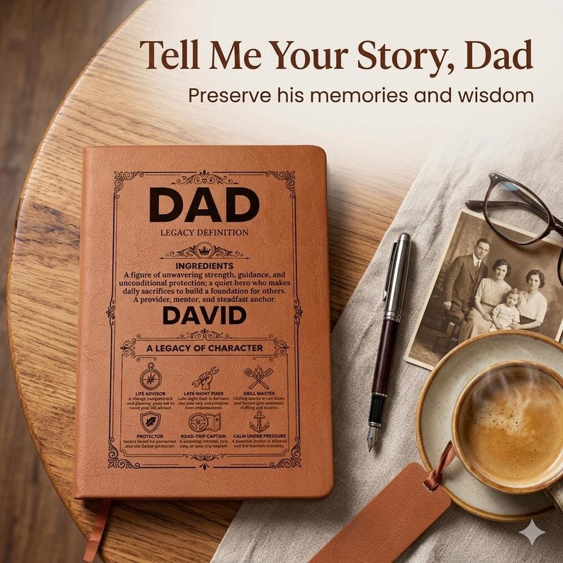 Set di diari personalizzati per i genitori, "Raccontami la tua storia", libri dei ricordi per mamma e papà, regalo di famiglia da parte dei figli. Dad