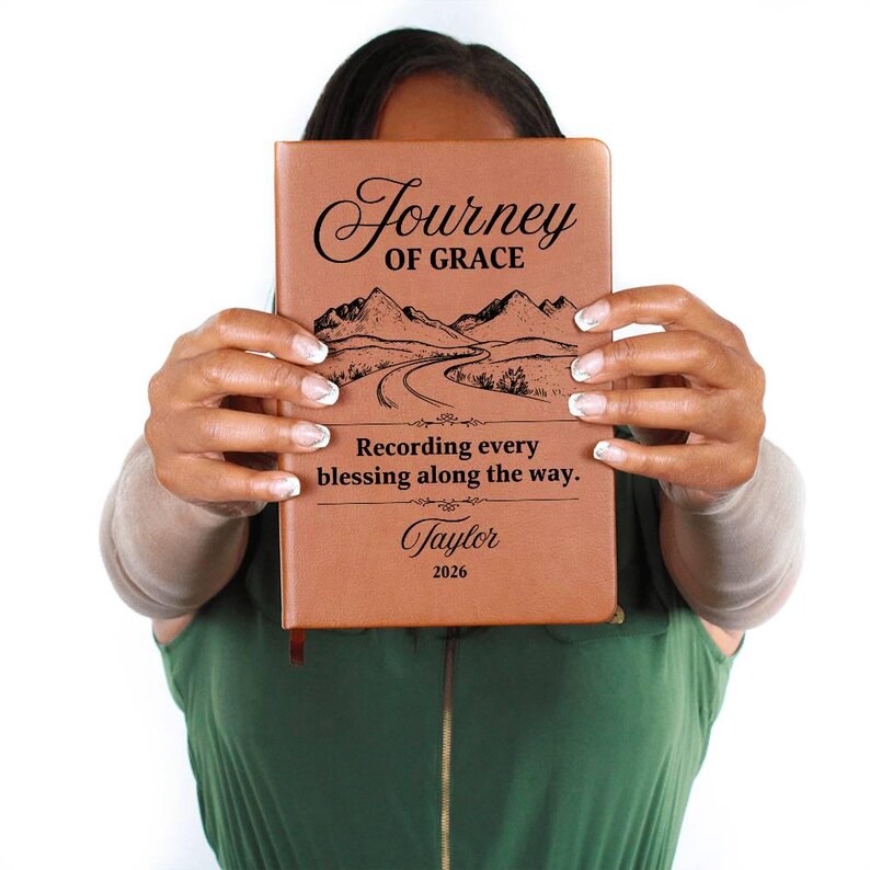 Class of 2026 Prayer Journal, Personalized Christian Graduation Gift from Parents, Leather Notebook for College Student image 7