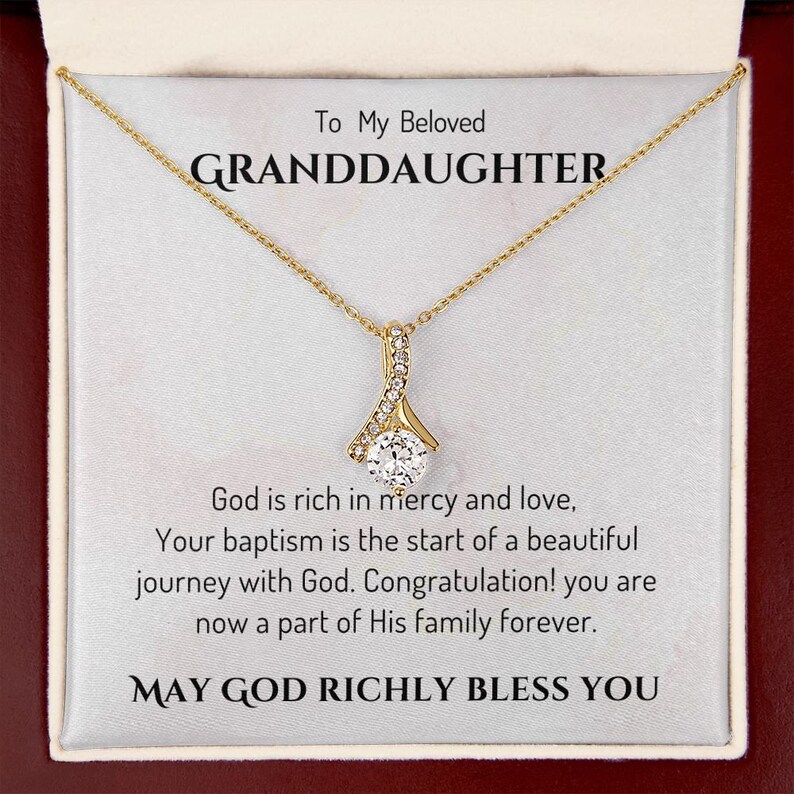 Granddaughter Baptism Gift Girl Present From Grandparents Etsy