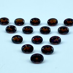 Natural Oval Faceted Red Garnet Lot: 25.75 Carats,7x6x3mm-8x6x3mm