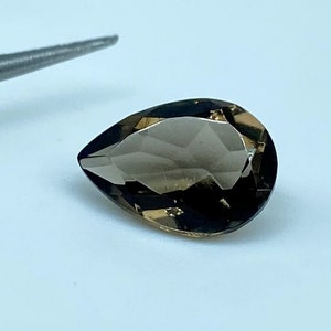 Natürlicher Rauchquarz geschliffenes Steinpaar, natürlicher Rauchquarz, loser Rauchquarz, Halbedelstein, Herstellung: 10x7x4 mm, 1.65 Carats