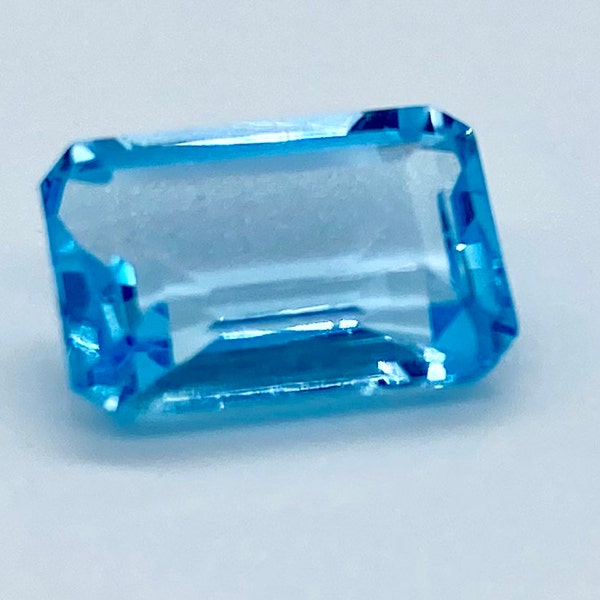 Pierre taillée de topaze bleue naturelle, topaze bleue naturelle, topaze bleue en vrac, pierre semi-précieuse, fabrication: 11x7x5mm,4.70 carats